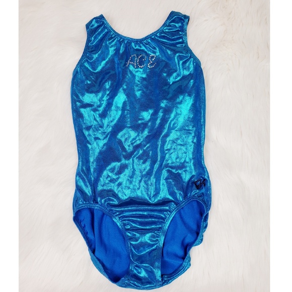 GK Elite Holograph Sparkle Tank Leotard - Picture 1 of 6